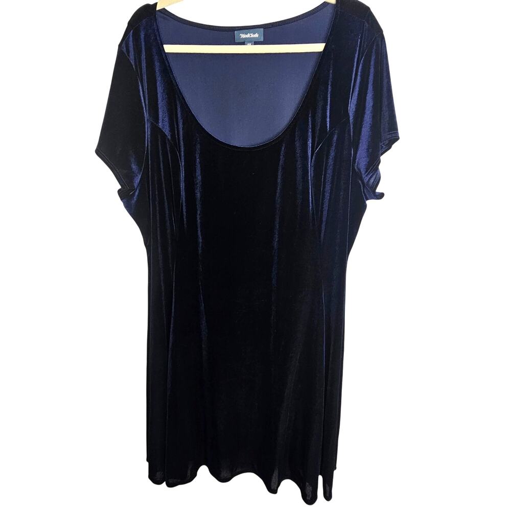 Modcloth Womens Velvet Mini Dress Plus Size 3X Whimsygoth Wedding Guest Stretch